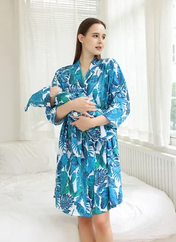  Ночная рубашка для беременных женщин Кормящие пижамы Пижама Детская пеленка Одеяло Повязка на голову Шляпа 4 шт. Наборы