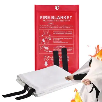 Огнестойкие одеяла Огнестойкое складное одеяло для огнестойкости Кемпинг Безопасность Принадлежности для путешествий Автомобиль Кемпинг Барбекю