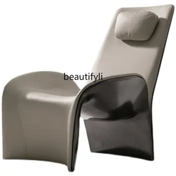 Простое кресло для отдыха из стекловолокна Кожаный одноместный диван-кресло Модельный дом Офис продаж H Кресло Papasan Мебель для стула