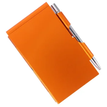 Раскладушка Блокнот Стильный металлический держатель Многоцветный мини-карманный блокнот Маленькая бумага Портативный офисный отрывной блокнот с ручкой