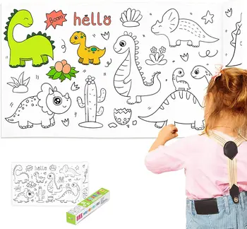 Рулон для рисования для детей - Рулон бумаги для раскрашивания для детей, Рулон бумаги для рисования своими руками Цветная бумага для наполнения