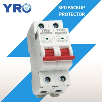 Сетевой фильтр переменного тока 2P 230V SPD Выключатель тока Молниеотвод Резервный протектор YRSCB