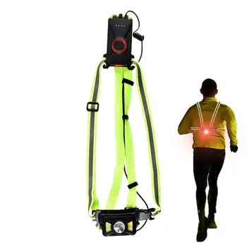 Сигнальная лампа Ультра яркий регулируемый луч USB Перезаряжаемые водонепроницаемые светодиодные ходовые огни для бегунов Кемпинг Пешие прогулки Бег