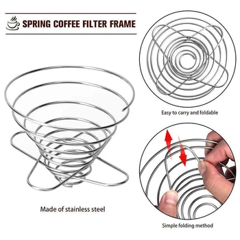  складной держатель кофейного фильтра на открытом воздухе многоразовые кофейные фильтры капельницы кофейные корзины кемпинг посуда для пикника
