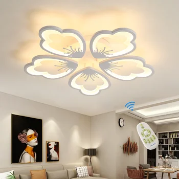 Современный светодиодный потолочный светильник с регулируемой яркостью, креативный дизайн акриловой люстры для гостиной, ресторана, спальни, прихожей, 5 голов