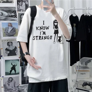 эмили странная футболка мужчины смешные футболки мужская уличная одежда японская графическая одежда